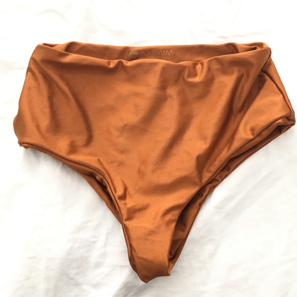 Soft Amber High Waisted Swim Bottoms